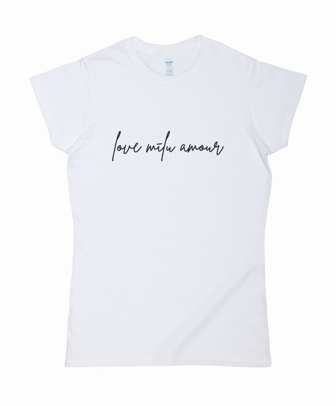 T-krekls "love mīlu amour"